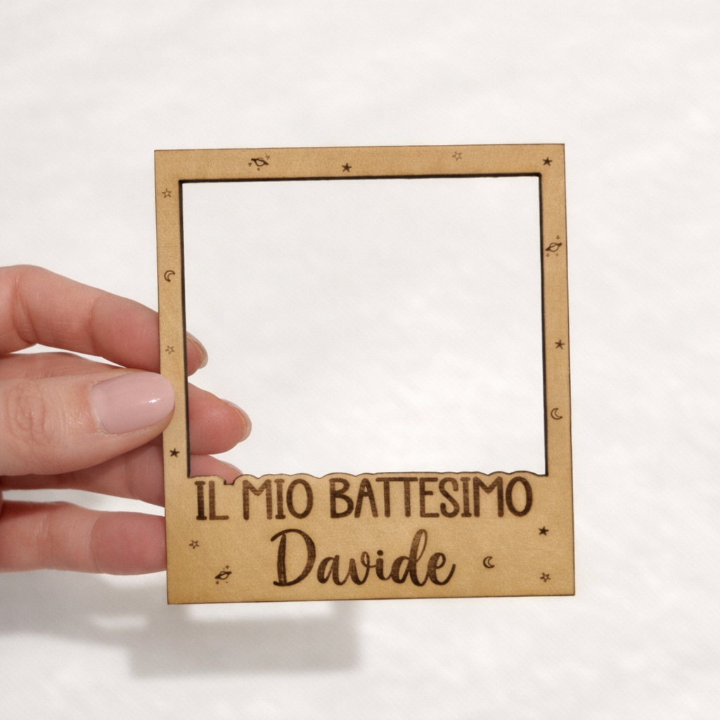 Bomboniere polaroid battesimo personalizzate