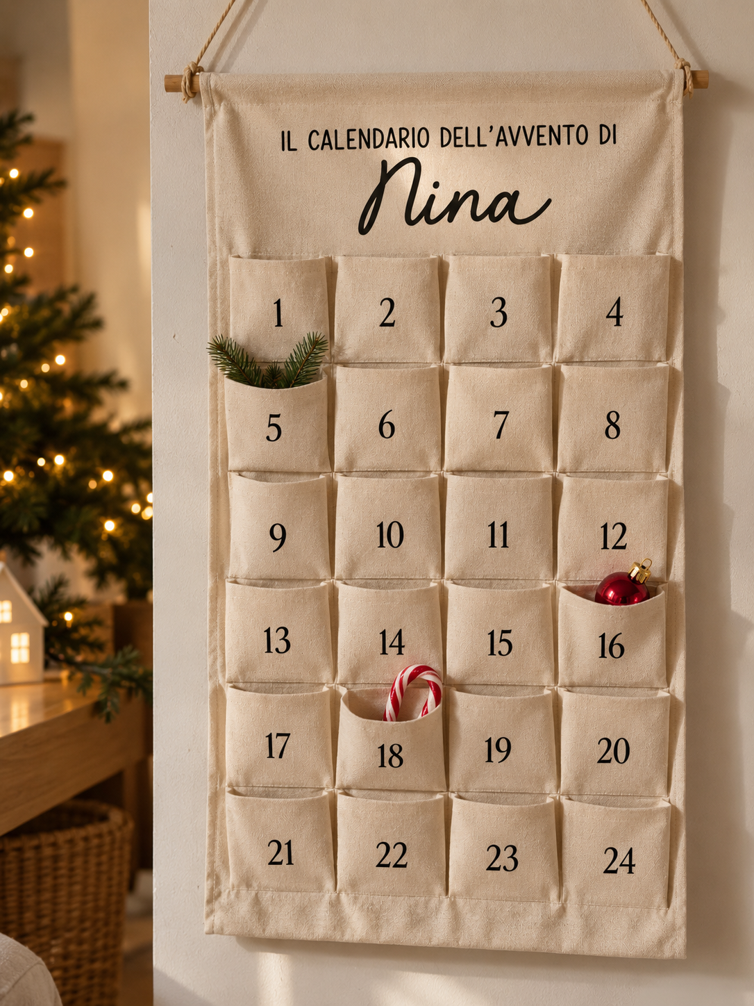 Calendario dell'avvento personalizzato