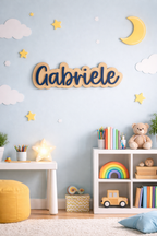 Nome in legno personalizzato per cameretta