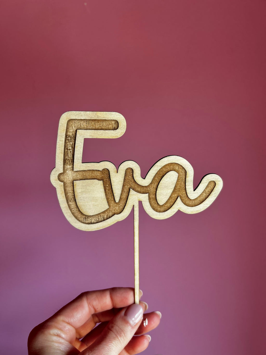 Set Topper compleanno personalizzato  in Legno - Unicorno