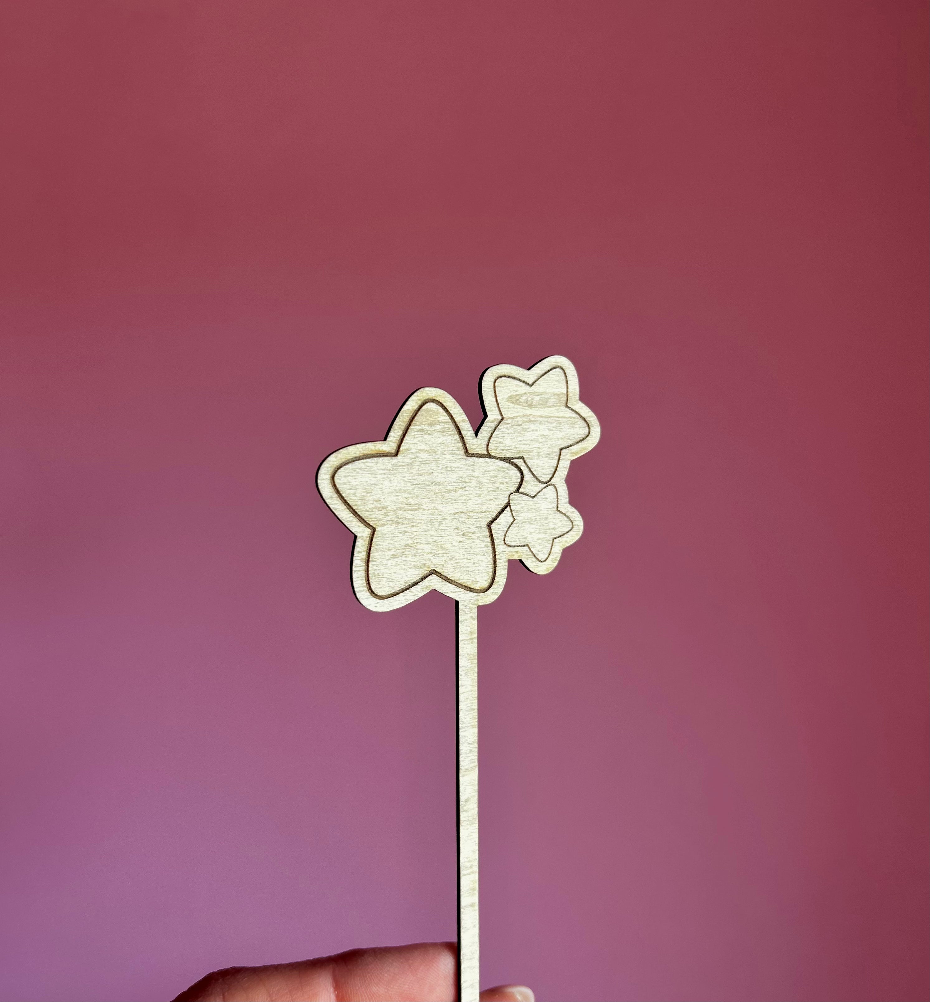 Set Topper compleanno personalizzato  in Legno - Unicorno