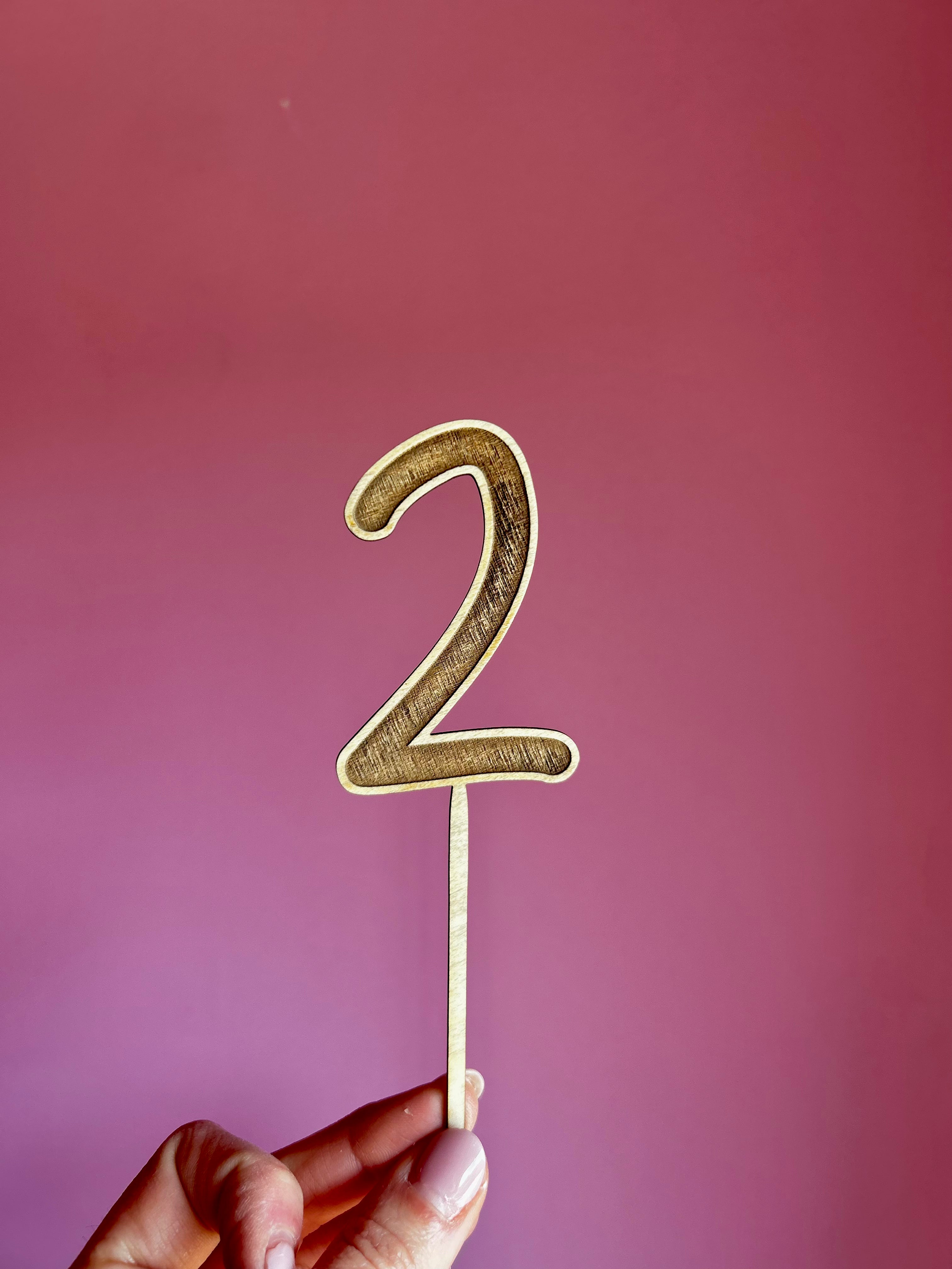 Set Topper compleanno personalizzato  in Legno - Unicorno