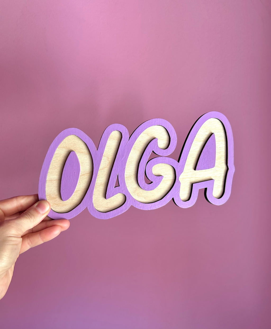 Nome in legno personalizzato per cameretta