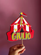 Topper Tendone Circo personalizzato con nome ed età