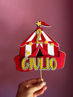 Topper Tendone Circo personalizzato con nome ed età