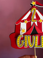 Topper Tendone Circo personalizzato con nome ed età