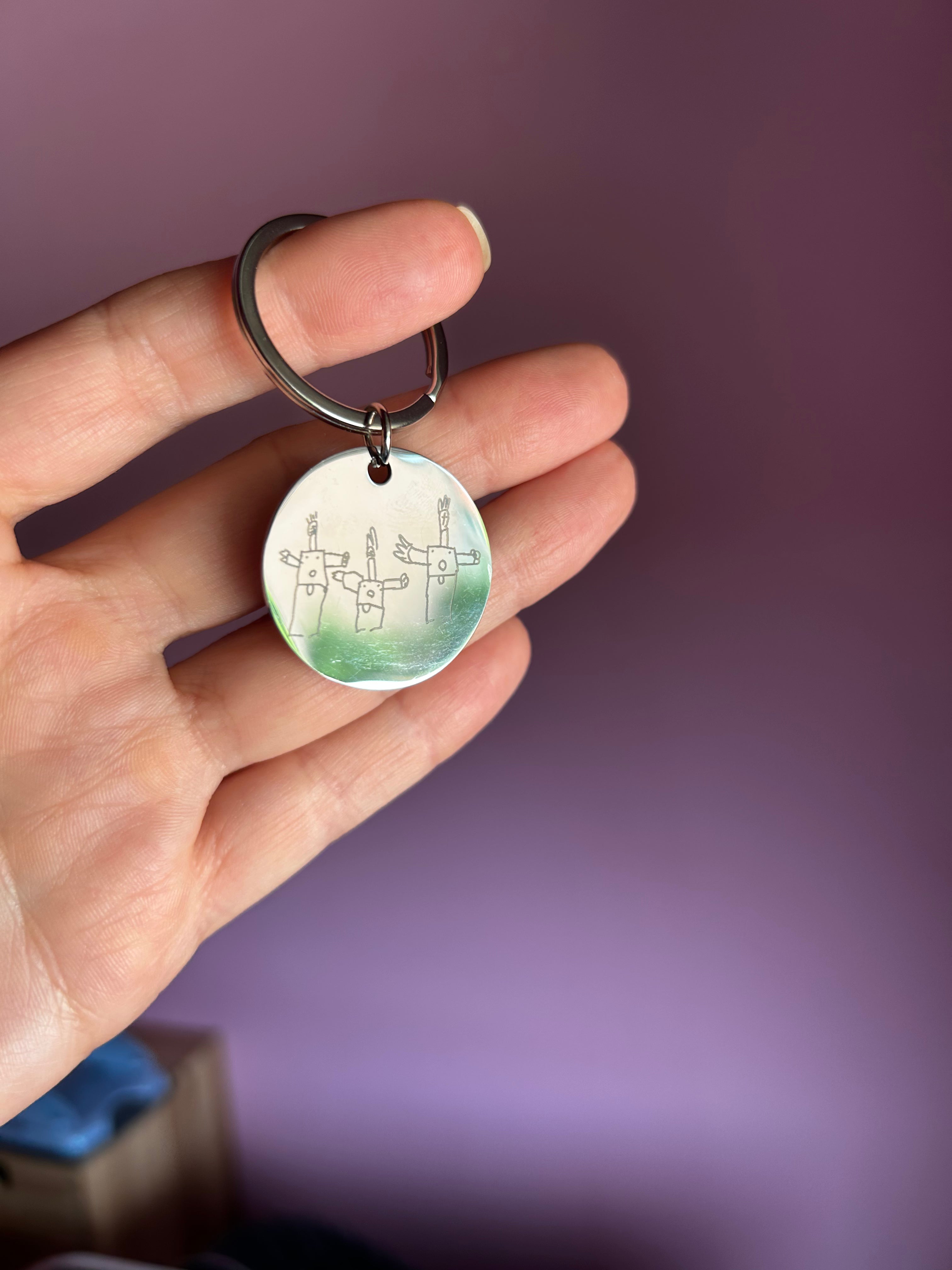 Portachiavi con il disegno del tuo bimbo