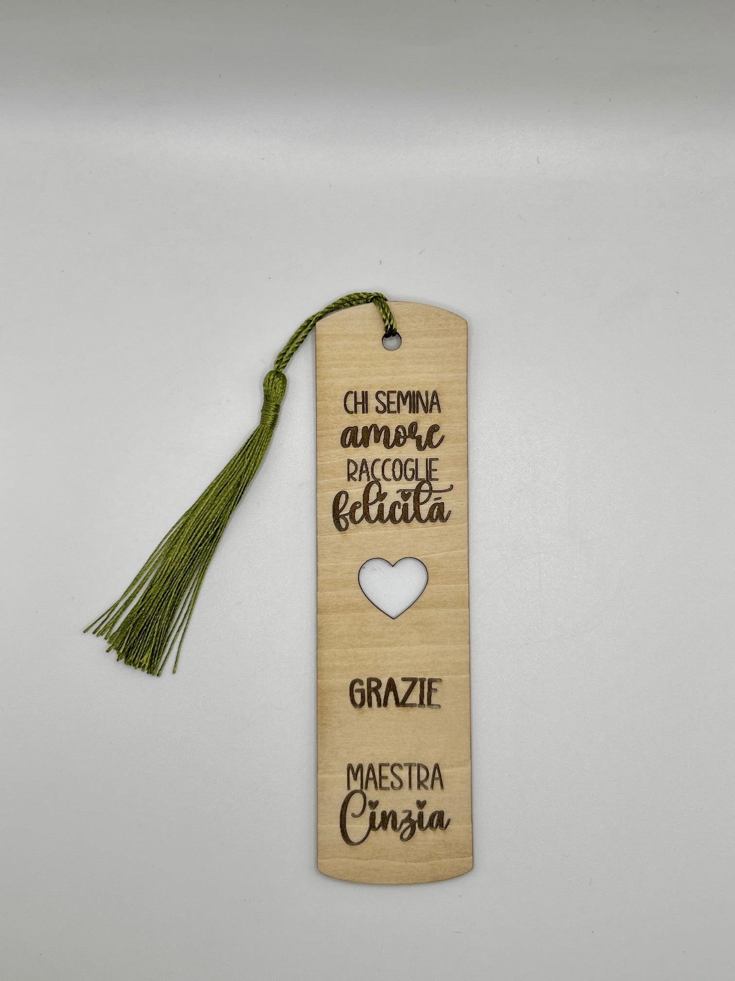 Segnalibro Personalizzato in Legno per Maestri