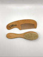 Set pettine spazzola baby legno personalizzati - Artigianali Made in Italy

