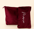 Pochette velluto personalizzata elegante - Beauty case artigianale
