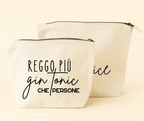 Pochette cotone personalizzata con nome - Beauty case artigianale